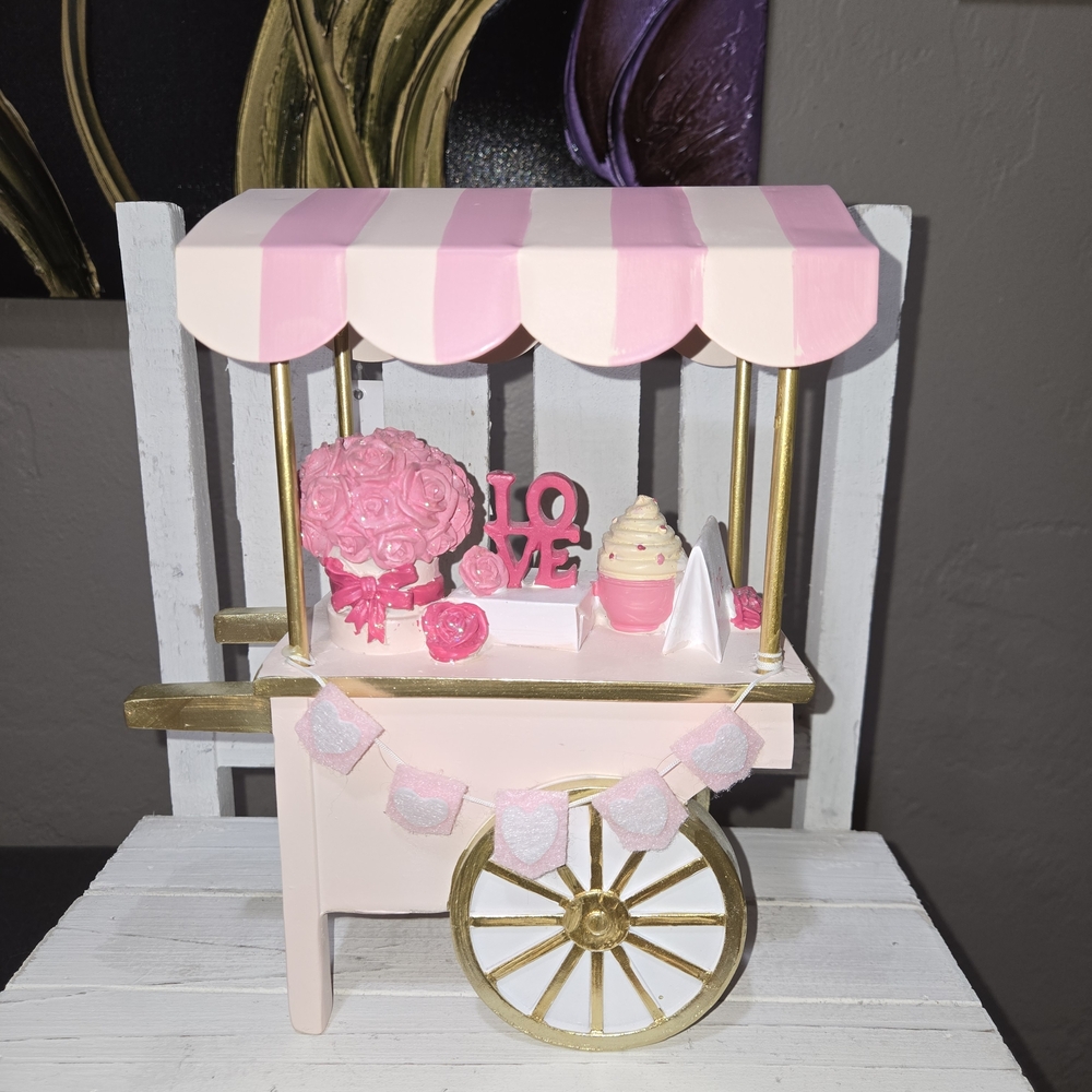 Valentine's Love Cart Flower Cart Decor